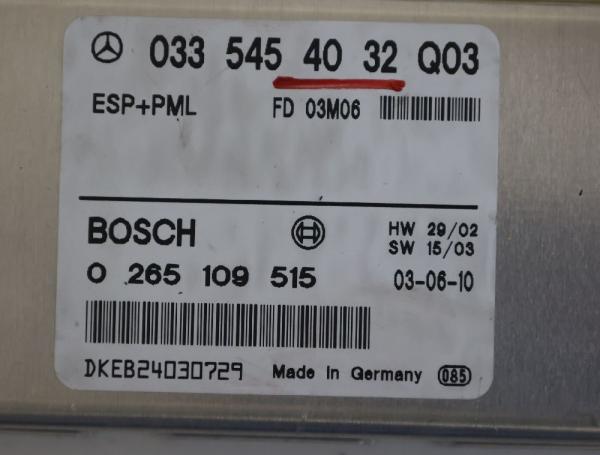 Steuergerät ABS 0335454032 Mercedes E-KLASSE S211
