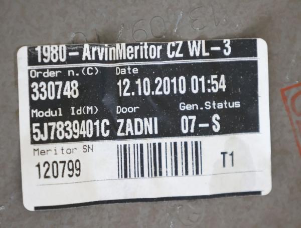 Fensterheber mechanisch hinten links 5J7839401C Skoda ROOMSTER 5J
