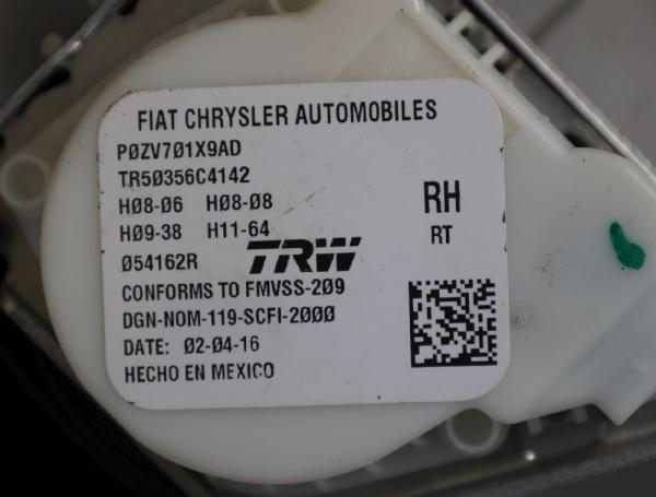 Sicherheitsgurt hinten rechts P0ZV701X9AD Chrysler GRAND VOYAGER RT
