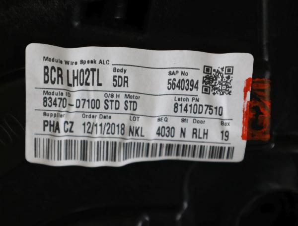 Fensterheber elektrisch hinten links 83470D7100 Hyundai TUCSON 3 TL
