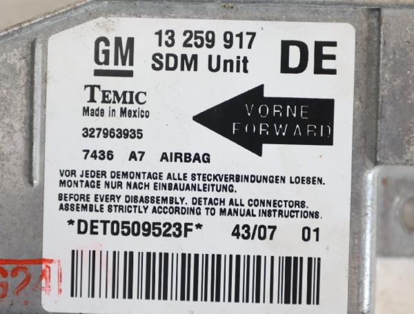 Steuergerät Aufprallsensor 13259917 Opel MERIVA A