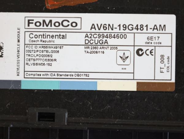 Steuergerät Karosserie AV6N19G481AM Ford KUGA 2 DM2