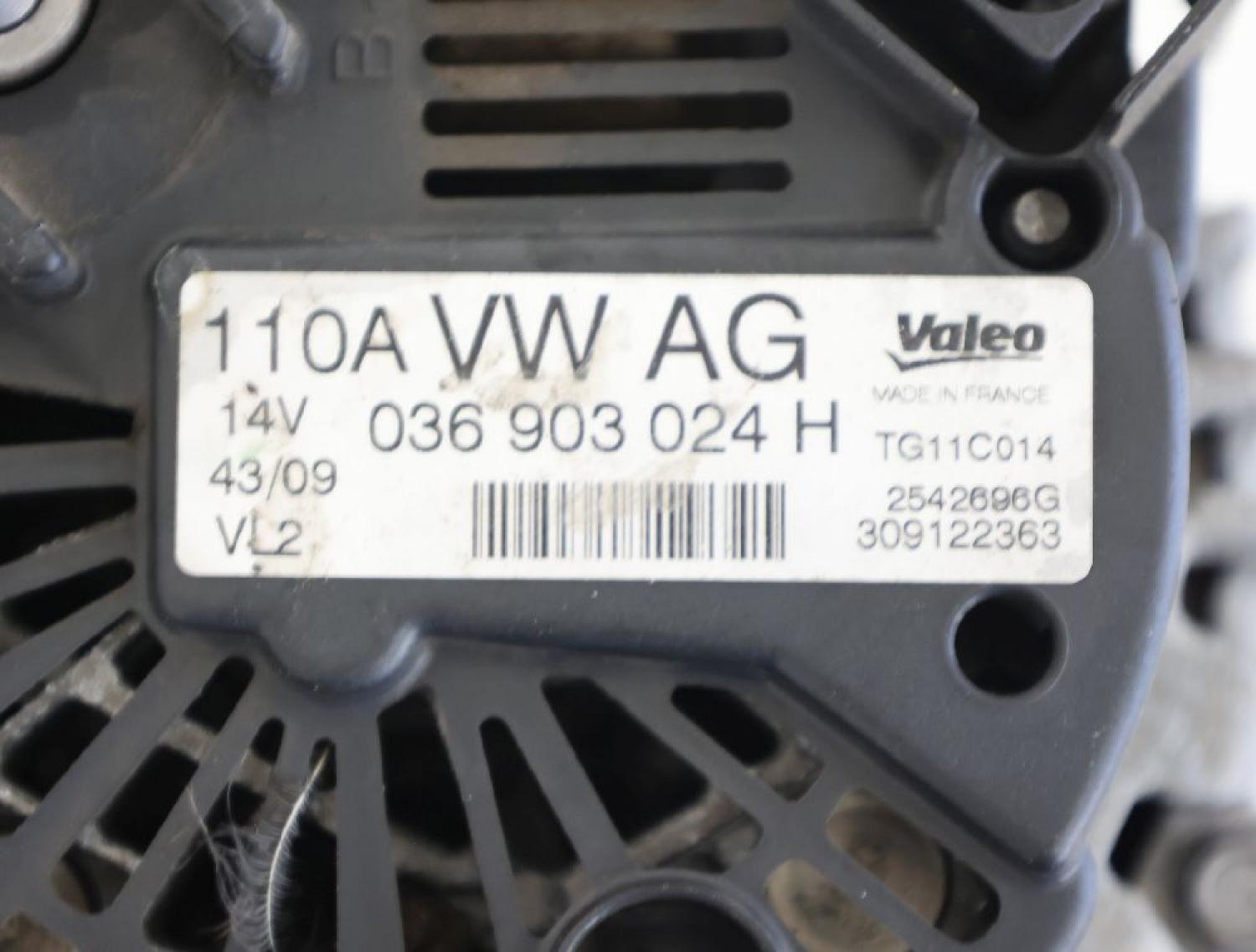 Lichtmaschine 036903024H VW POLO 5 6R