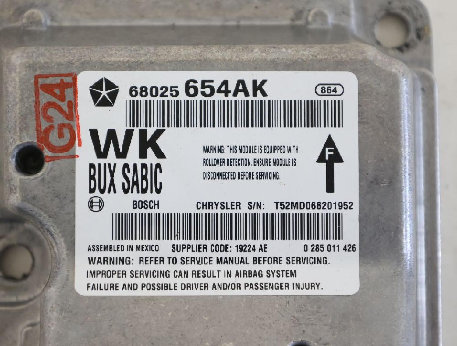 Steuergerät Aufprallsensor 68025654AK Jeep GRAND CHEROKEE 4 WK