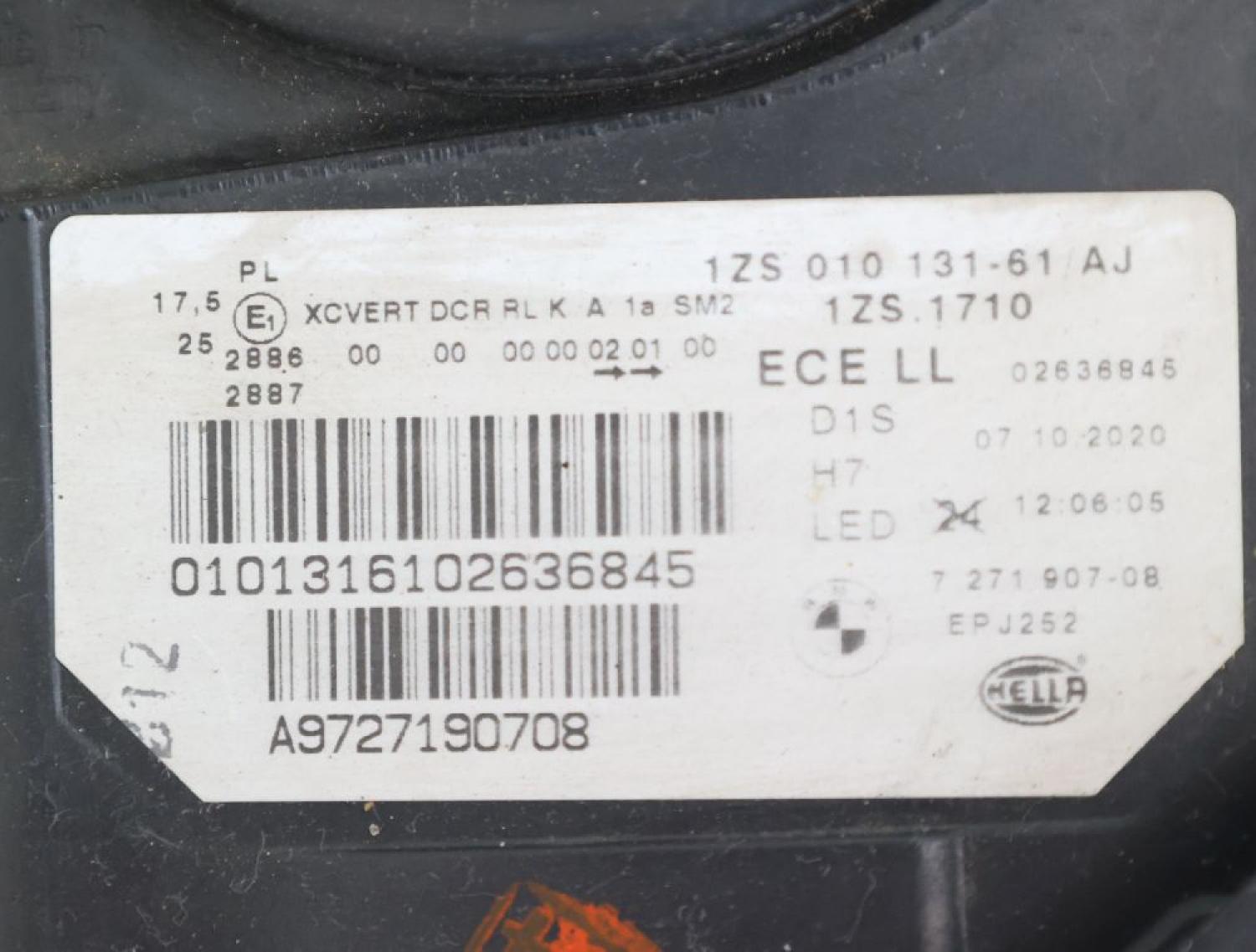 Scheinwerfer links 63117271907 BMW 5er Touring F11