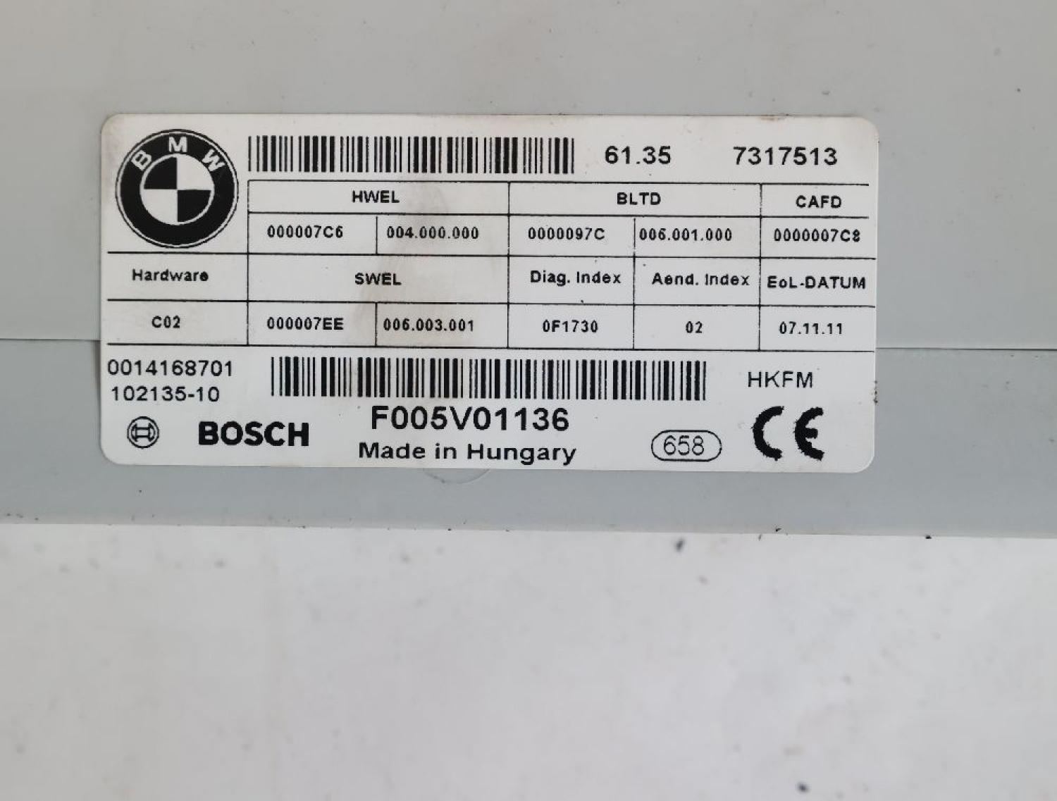Steuergerät Karosserie 61357317513 BMW 5er Touring F11