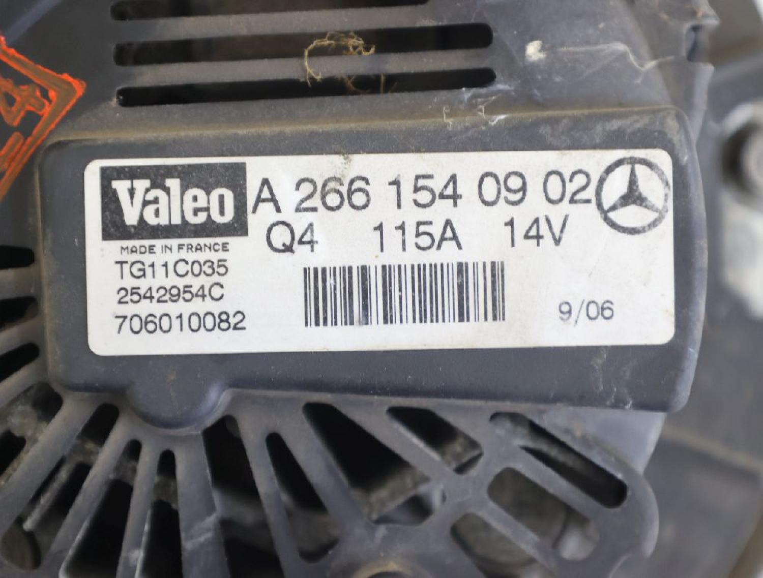 Lichtmaschine 2661540902 Mercedes B-KLASSE W245